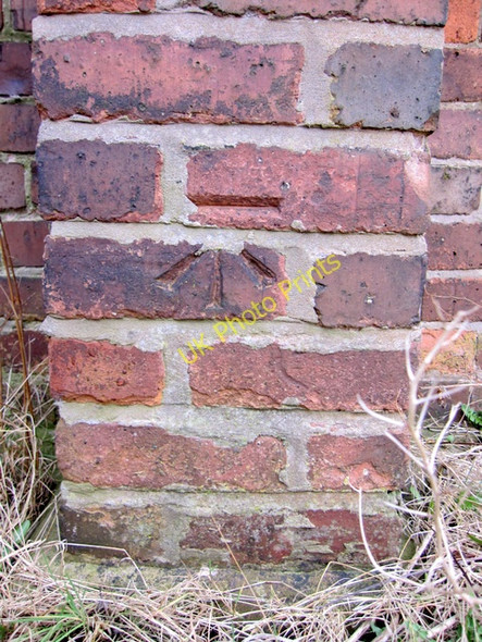 Photo 6"x4" Bench mark on Saltney Ferry English Presbyterian Church Saltney c2011
