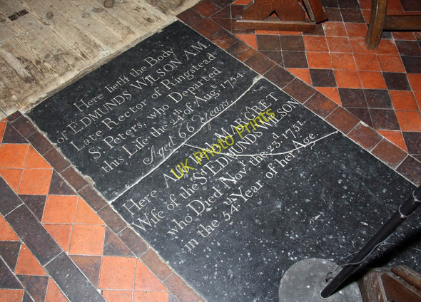 Photo 6"x4" St Andrew, Ringstead - Ledger slab Ringstead\/TF7040 c2011