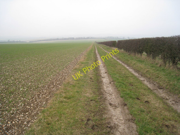 Photo 6"x4" Bridleway across Tibthorpe Wold Wetwang c2011