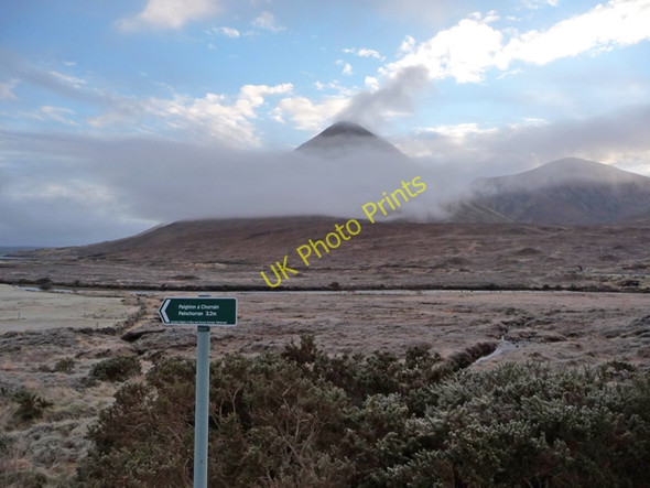 Photo 6"x4" Mist rising past Sgurr Mhairi Sconser c2011