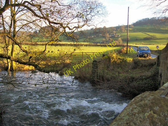 Photo 6"x4" River in Spate at Congreave Stanton in Peak c2005