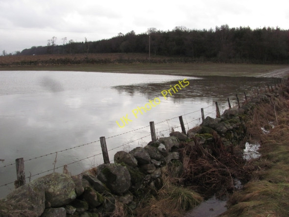 Photo 6"x4" Flooded field Airntully c2011