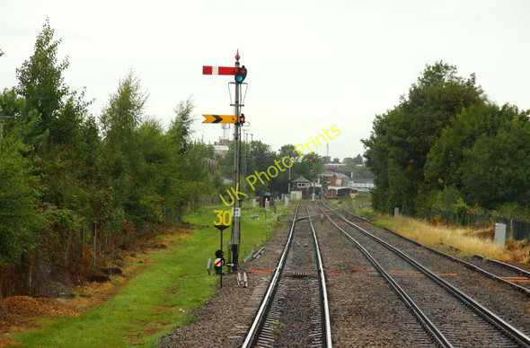 Photo 6"x4" Signals to Shrub Hill Station Worcester c2009