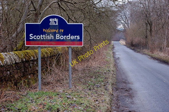 Photo 6"x4" Scottish Borders road sign, Dolphinton Dolphinton c2011