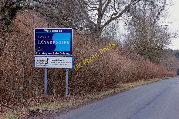 Photo 6"x4" South Lanarkshire road sign, Dolphinton Dolphinton c2011