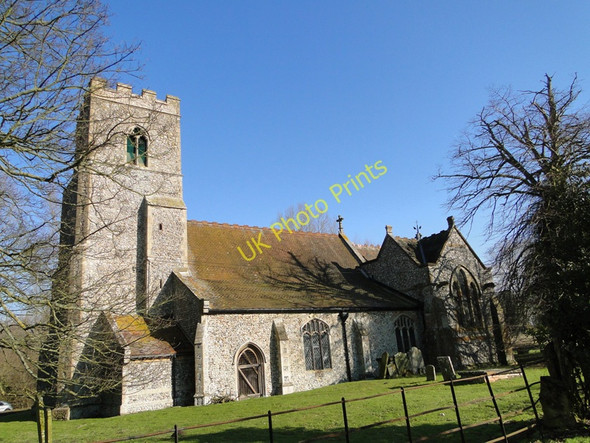 Photo 6"x4" Thursford St Andrew's church Barney c2010
