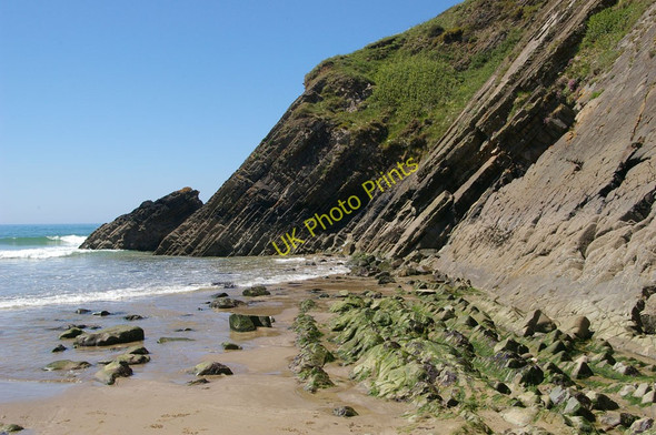 Photo 6"x4" Cliff Strata Newgale c2010