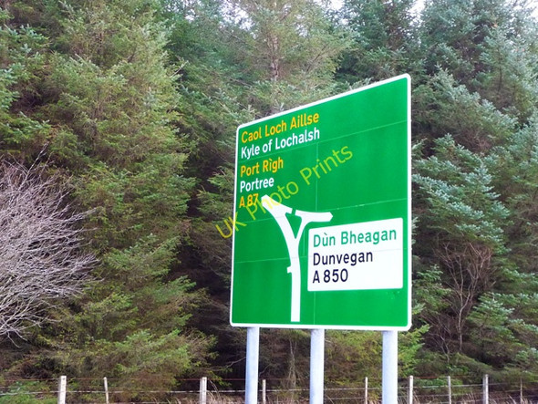 Photo 6"x4" Road sign at Borve Borve\/NG4448 c2011