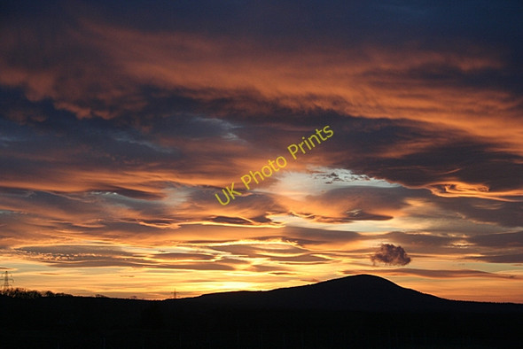 Photo 6"x4" Sunset over Durn Hill Fordyce c2011