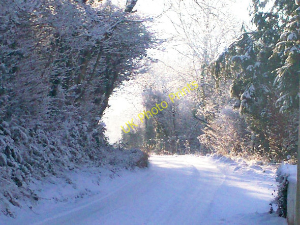 Photo 6"x4" Snowy Lane at Sandy Grove, Llanteg Llanteg c2011