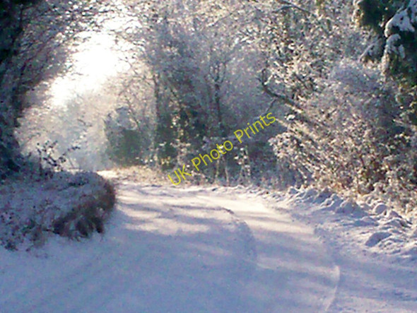 Photo 6"x4" Snowy Sandy Grove Lane, Llanteg Llanteg c2011