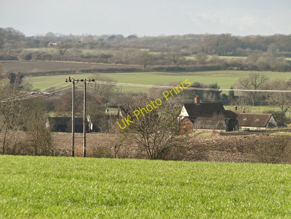 Photo 6"x4" Shingle Farm from the top of the Alde valley Benhall Street c2011