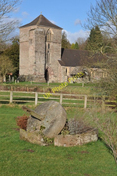 Photo 6"x4" Cider press and Ewyas Harold church Ewyas Harold c2011