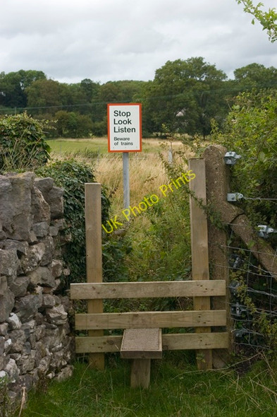 Photo 6"x4" Stile and railway crossing near Red Bridge Waterslack c2009