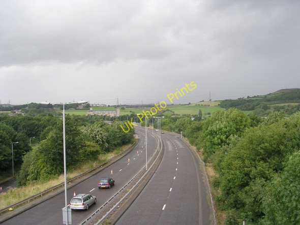 Photo 6"x4" View of the A629 (Calderdale Way) from Footbridge Elland c2009