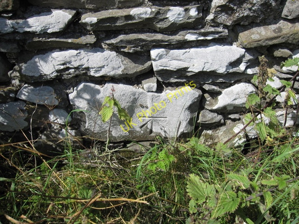 Photo 6"x4" Bench mark on Near Intake Barn Helwith Bridge c2009