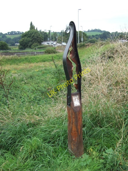 Photo 6"x4" Waymark beside Exeter Canal towpath Lower Wear c2009