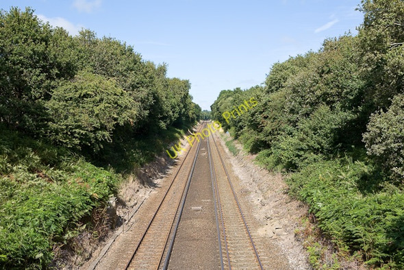 Photo 6"x4" Railway lines seen from Arnewood Bridge Road Mead End\/SZ2698 c2009