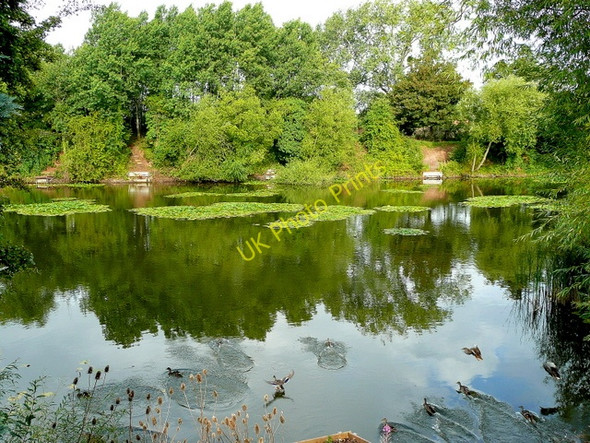 Photo 6"x4" Fishing lake at Rotherwas Hereford c2009