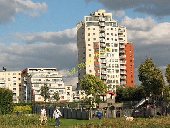 Photo 6"x4" Thames Barrier Park: playground Woolwich c2009