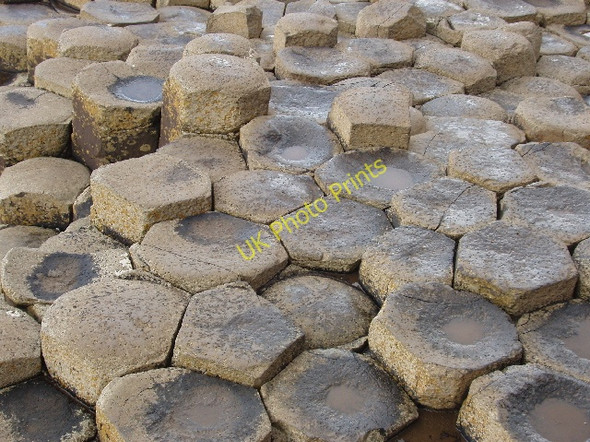 Photo 6"x4" Pentagons (mainly) at the Giant's Causeway Portballintrae c2009