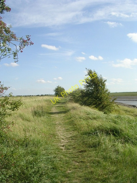 Photo 6"x4" Footpath at the side of Hobhole Pumping Station Scrane End c2009