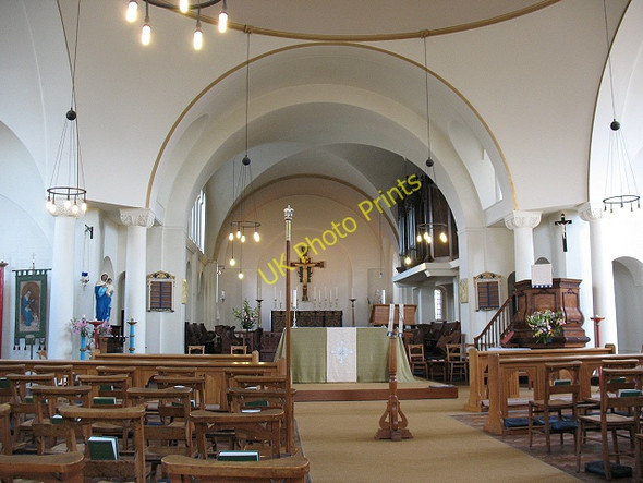 Photo 6"x4" St Olave's church, Mitcham: interior Mitcham c2009