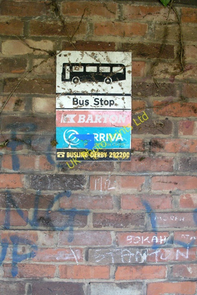 Photo 6"x4" Bus Shelter sign Cavendish Bridge c2008