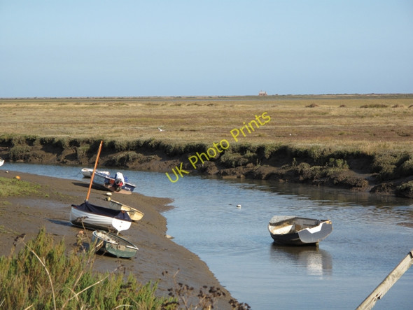 Photo 6"x4" Agar Creek and the salt marshes beyond Blakeney\/TG0243 c2009
