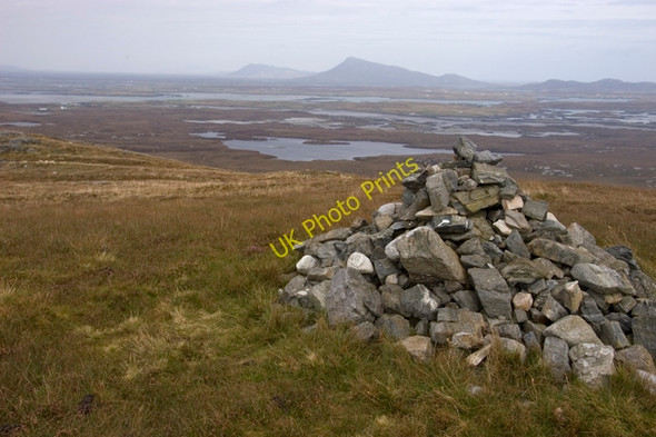 Photo 6"x4" Cairn on summit of Ruabhal Gramasdail c2009