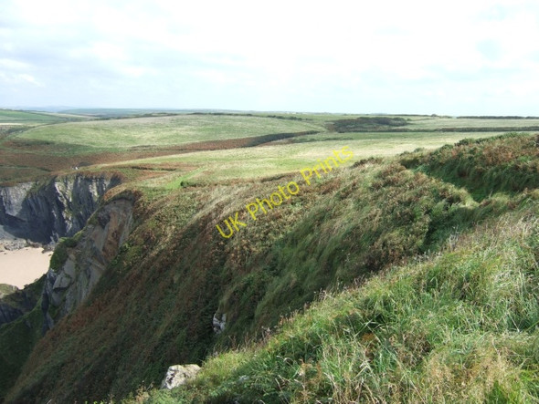 Photo 6"x4" Coast path above the cliffs at Musselwick Marloes c2009