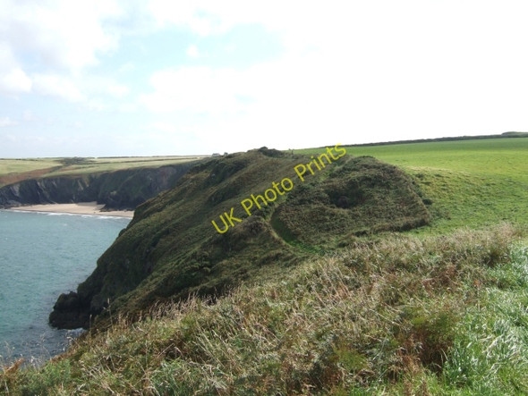 Photo 6"x4" Cliffs and the coast path with Musselwick in the distance Marloes c2009