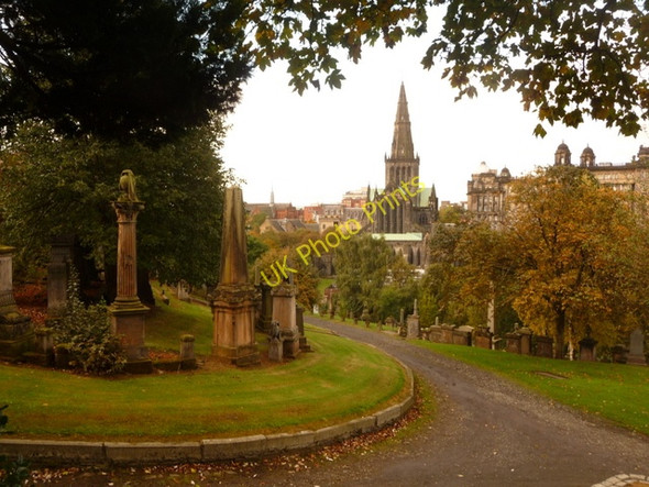 Photo 6"x4" Glasgow: lower slopes of the Necropolis Glasgow c2009
