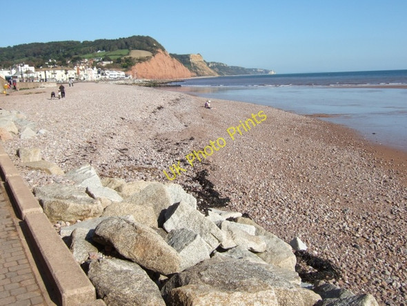 Photo 6"x4" Sidmouth shingle and pebble beach Sidmouth c2009