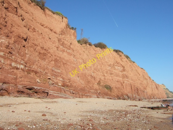 Photo 6"x4" Salcombe Hill cliffs to the east of Sidmouth Sidmouth c2009