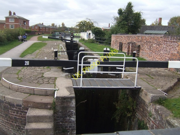 Photo 6"x4" Trent & Mersey Canal - Lock No 28 Stone\/SJ9034 c2009