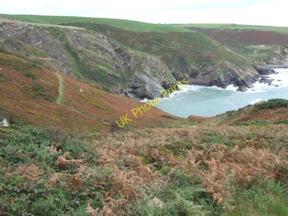 Photo 6"x4" Coastal scenery above Cwm-bach Newgale c2009