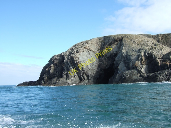Photo 6"x4" Trwyn-drain-du headland on Ramsey Treginnis c2009