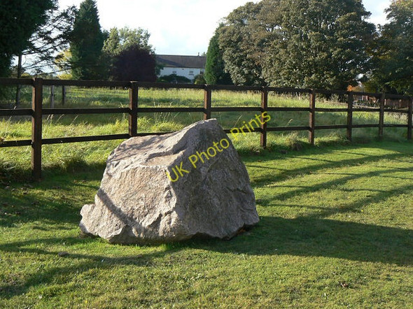 Photo 6"x4" Millennium stone Burrowsmoor Holt c2009