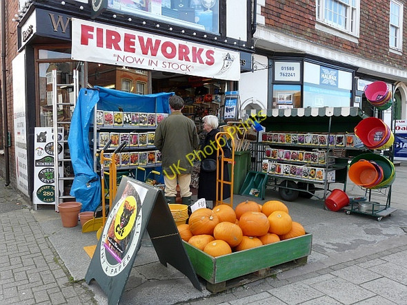 Photo 6"x4" Pumpkins and fireworks for sale, Tenterden High Street Tenterden c2009