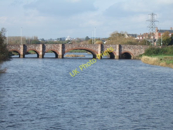 Photo 6"x4" Countess Wear Bridge and river Exe Lower Wear c2009