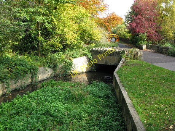 Photo 6"x4" Brook running under Manor Road Even Swindon c2009