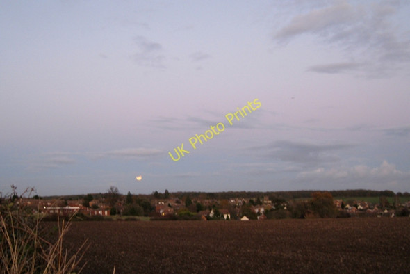 Photo 6"x4" Cubbington at moonrise Cubbington c2009