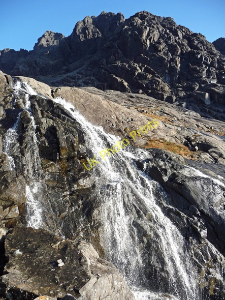 Photo 6"x4" Waterfall below Coire Lagan Bualintur c2009