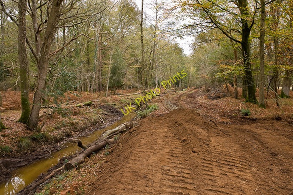 Photo 6"x4" Warwickslade Cutting: end of the line so far Bank\/SU2807 c2009