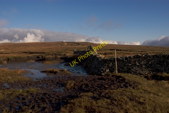 Photo 6"x4" Wall corner on the path to Plover Hill Foxup c2009