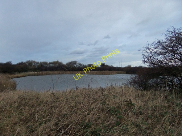 Photo 6"x4" Lake near Clough Lane, Killingholme East Halton c2009