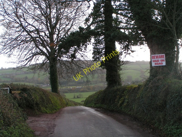 Photo 6"x4" Lane to Hele from Higher Hill cross Bradninch\/SS9903 c2009