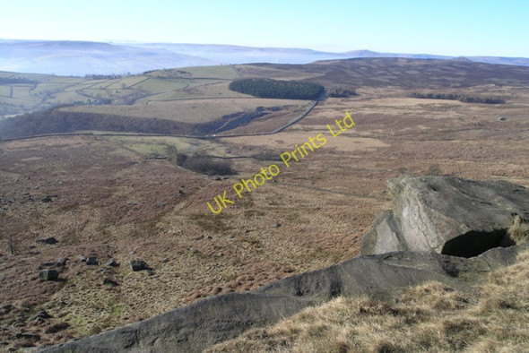 Photo 6"x4" The view toward Dennis Knoll from Stanage Edge Hathersage c2008
