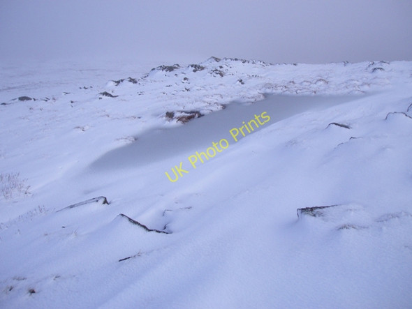 Photo 6"x4" A frozen bog pool on the slopes of Beinn a' Bhric Coir' a' Bhric Beag c2009